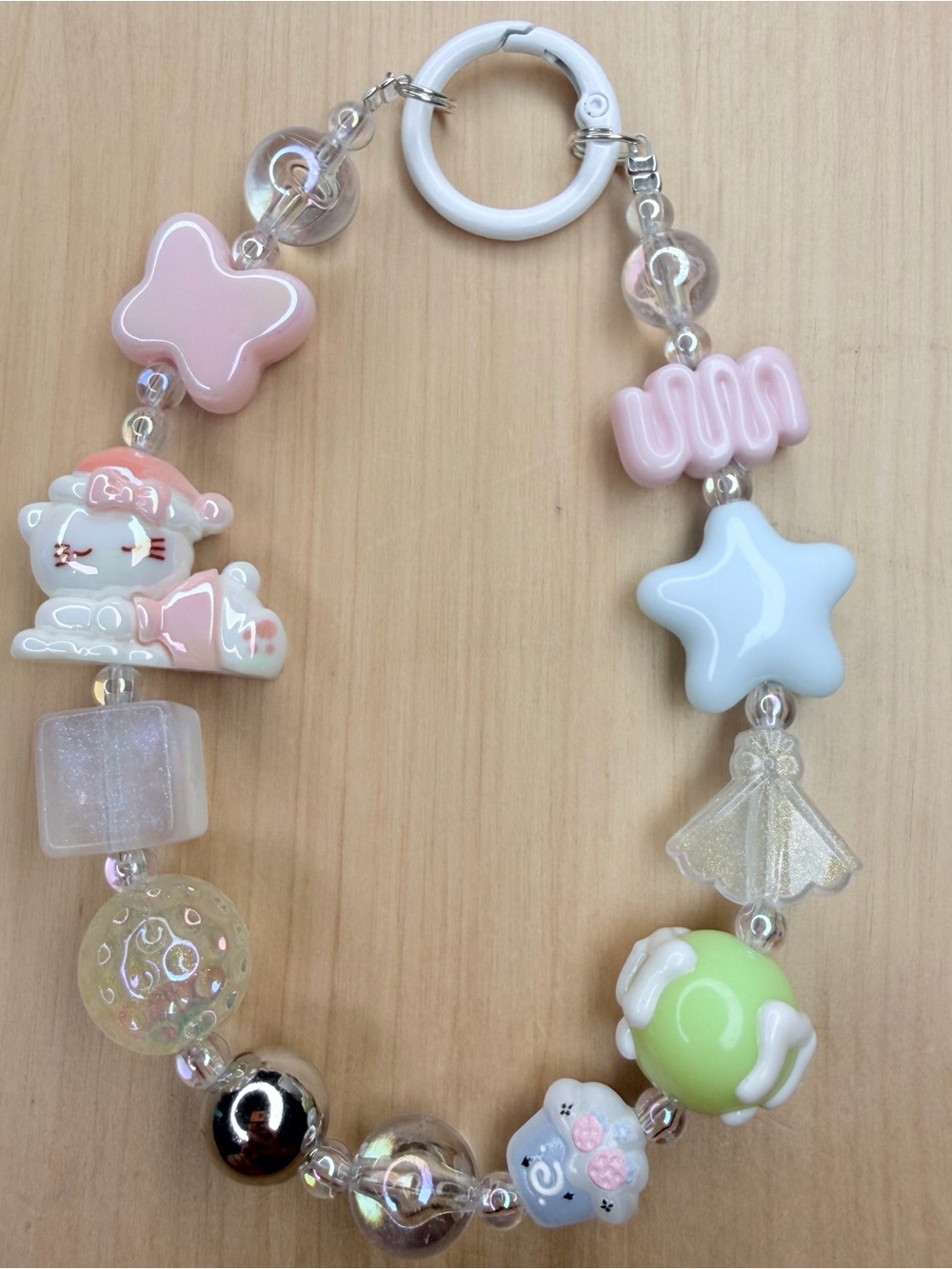 Sleepy Hello Kitty- Handmade Phone Charm and or Bag Charm- Sanrio vibes